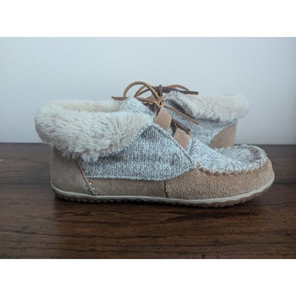 Minnetonka Womens Torrey Tan Knit Bootie Slippers Shoes 7M - Picture 8 of 10